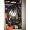 LED Candle Base 2PackFeit Electric BPCFC25/927CA/FIL/2 25W Dimmable 200 Lumens