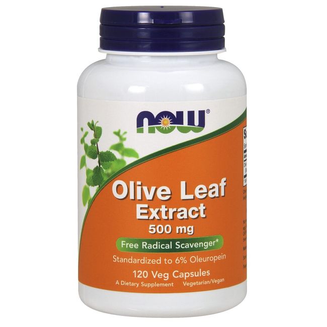 NOW Foods Olive Leaf Extract, 500 mg, 120 Veg Capsules