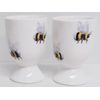 Bees Egg Cups Set 4 Fine Bone China Bumblebee Hand Decorated in UK