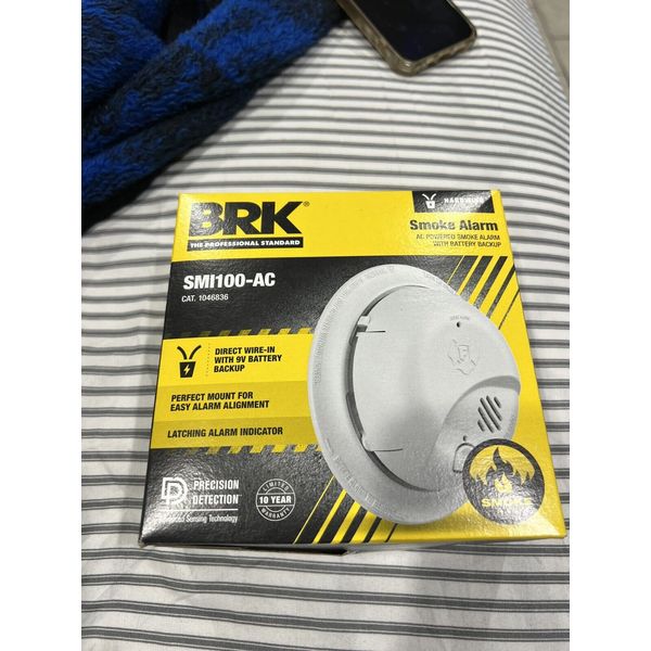 BRK Hard-Wired w/Battery Back-up Ionization Smoke Detector