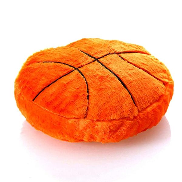 XIYUAN18inch Basketball Sports Pillow Plush Stuffed Sports Balls Toys Fluffy Durable Throw Pillow Cushion Sofa Room Decoratio Soft Sports Toy Gift (Orange)