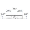 Indital 49-RC105 External Crossbar Adjustable Angle Connector in Satin Stainless