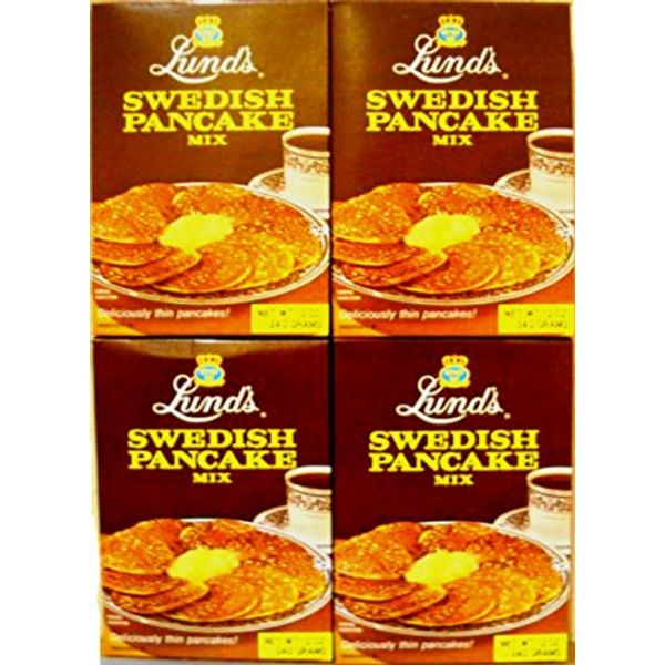 Lund's Swedish Pancake Mix, 12 Ounce, (Pack of 4)