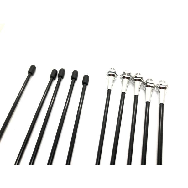 5PCS 12.5" Black/Gray RC Antenna Tube Universal w/Cap and Metal M6 Antenna Mount