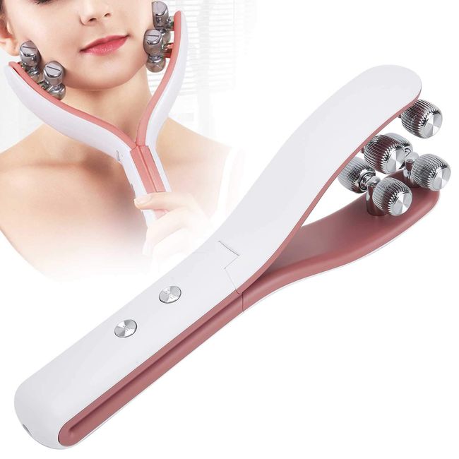 Face Massager, RF Full Body Slimming Device, EMS Y Shape V Face Roller Lifting Tool for Face Lift Anti Wrinkles Skin Tightening and Firming