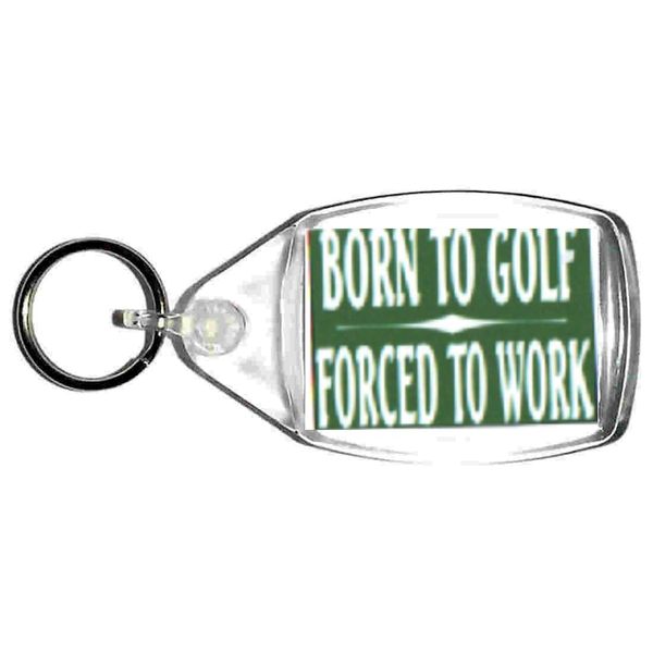 born to golf keyring handmade in uk