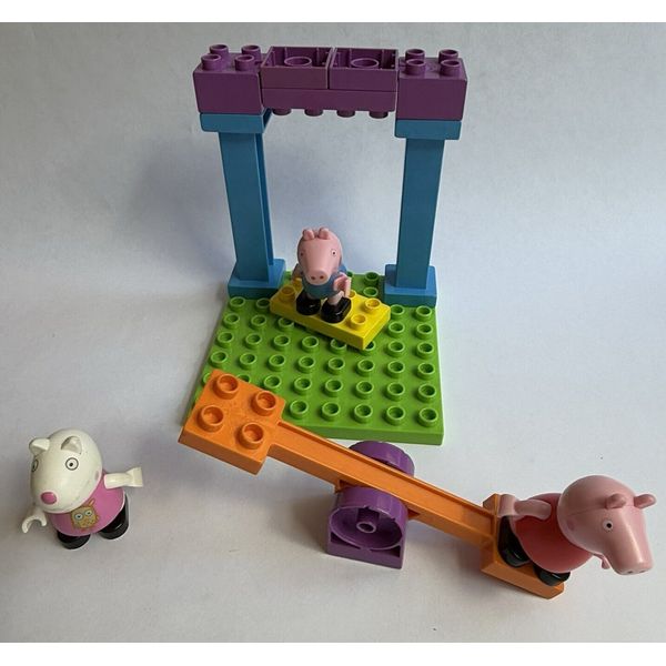 Peppa Pig Playground Swing-Set Teeter-Totter Unico Blocks Duplo Compatible Sheep