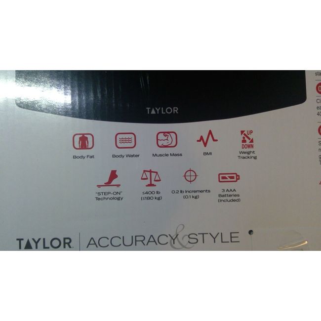 Body Composition Scale with Body Fat, Body Water and Muscle Mass – Taylor  USA