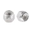 sourcing map 3/8-16 UNC Nylon Insert Hex Lock Nuts, 304 Stainless Steel, Plain Finish, 25pcs