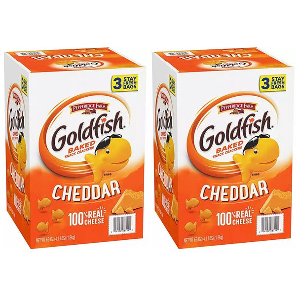 2 pack Pepperidge Farm Goldfish Crackers, 22 oz., 3 pk. - 6 pack total