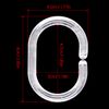 Top-Spring Plastic Shower Curtain Rings - Pack of 24 - Clear