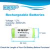 HQRP 42mm Long Battery Compatible with Braun 5000, 3745, 3761, 3762, 5000 Toothbrush Repair 2000mAh Professional Care Triumph Sanyo 346 Sanyo346