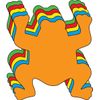 SHAPES ETC. Frog Large Assorted Color Creative Cut-Outs
