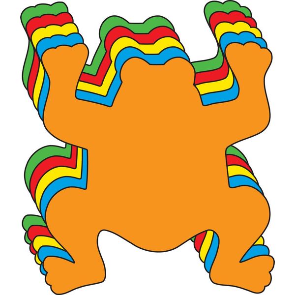 SHAPES ETC. Frog Large Assorted Color Creative Cut-Outs