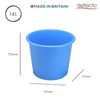 Deflecto 14 Litre Plastic Waste Bin - Blue