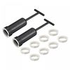 sourcing map G9 Light Socket Rings 10pcs Lamp Shade Holder Ring Replacement M20 with 2pcs Removal Tool, 1 Set
