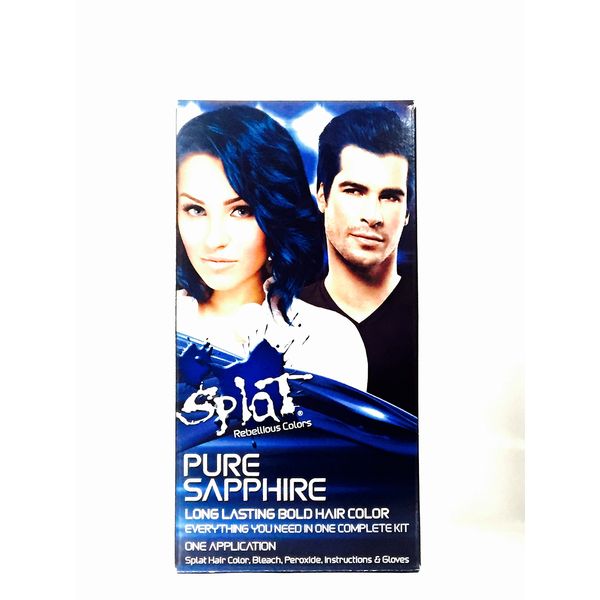 Splat Rebellious Colors Hair Coloring Complete Kit, Pure Sapphire