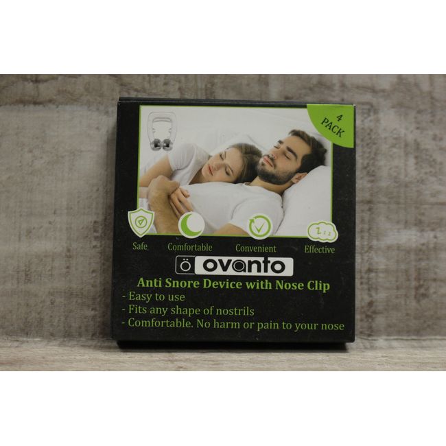 Ovanto Anti Snoring Solution Device with Nose Clip - 4 Pack - New