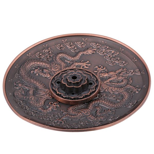 Incense Burner Plate, Incense Burner, Incense Burner, Incense Burner, Interior Incense Burner, Dragon Carved, Censer Copperware, Incense Holder, Good Luck, Feng Shui, For Buddhist Altar, 5 Holes, Multiple Holes, For Coffee Shops, Tea Ceremonies, Studies, 