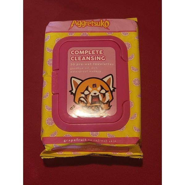 Aggretsuko Complete Cleansing Facial Wipes Makeup Remover  Creme Shop Sanrio