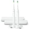 Philips Sonicare Electric Toothbrush DiamondClean 2-Pack Bundle, Rechargeable Electric Tooth Brush with Pressure Sensor, Sonic Electronic Toothbrush, Travel Case, White