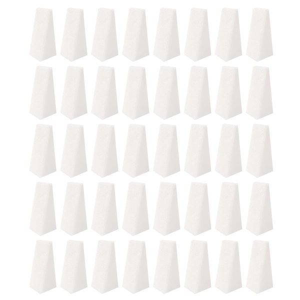 kuou 40pcs Nail Art Sponges, Triangle Make Up Sponges Cosmetic Sponge Wedges, Triangle Shape Makeup Foundation Beauty Tool