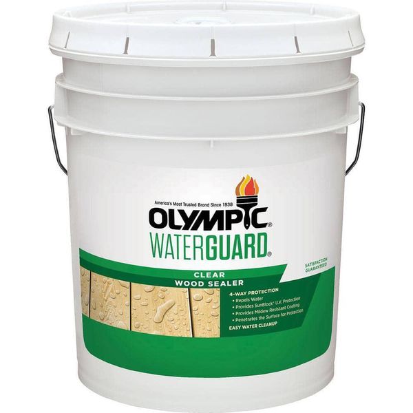 Waterguard 5 Gal. Clear Wood Sealer Waterproofing Protection Outdoor Projects