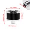 2PCS Black 1" Extra Flow Breather 1" Push In Vent Filter for Valve Cover