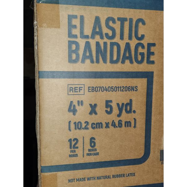 Elastic Bandage, 4"x5 yd, Non-Sterile (12 EA/BX, 6 BX/CS)
