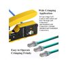 Ethernet Crimp Tool Kit - Cat5/Cat6/Cat7 Network Crimper with Cable Tester, Mini