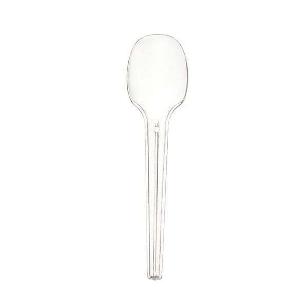 Niche Plus Individual Packaging Disposable Plastic Mini Spoons Dessert Transparent Clear 100mm 100pcs