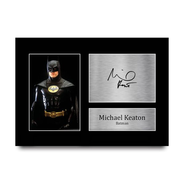 HWC Trading A4 Michael Keaton Batman Returns Presents Printed Signed Autograph Picture for Movie Memorabilia Fans - A4