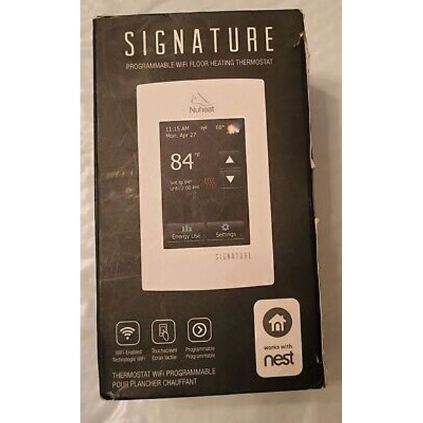 Nuheat AC0055 Signature Dual-Voltage 7-Day Progra Touchscreen Thermostat free sh