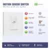 Motion Sensor Switch with Occupancy Sensor/Vacancy Sensor/On-Off Switch,Pir Motion Sensor Light Switch with Time Delay&LUX Setting Adjustable,5A,AC110~265V,PC Fireproof(Neutral Wire Required)