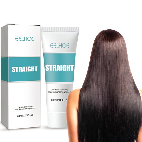 Protein Correcting Hair Straightening Cream Hair Smoothing Cream Hair Straightening Cream Haarglättungscreme, Glättungscreme Für Lockiges Haar Für Trockenes Geschädigtes Haar (60ml)