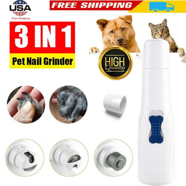 Pet Dog Cat Nail Trimmer Grooming Tool Grinder Electric Files Claws Clippers New