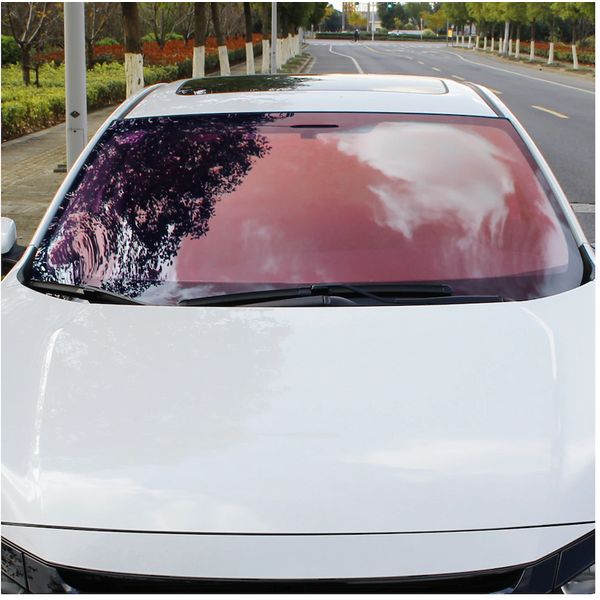 Chameleon Window Film - Front Windshield Precut for your Vehicle / FUSION RED