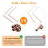 99.9% Pure Copper Dowsing Rods Kit- 2PCS 11.8 * 5.12 Inch Divining Rods+ Pendulum with Water Divining Witching, Energy Healing, Paranormal, Ghost Hunting, Gold, Yes No Questions