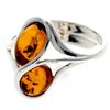 Lovely Baltic Amber & 925 Sterling Silver Designer Ring GL405A