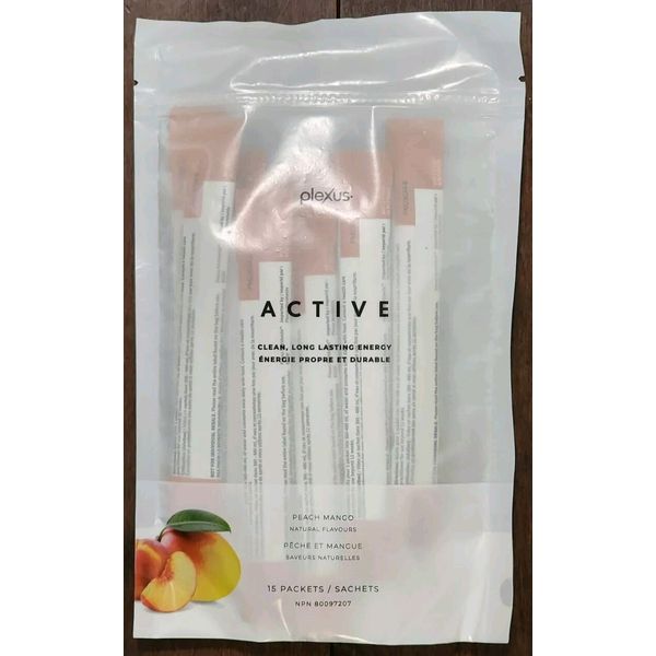 Plexus Active Peach Mango Sealed Bag 15 Packets New Sealed Bag Exp. 03/2027
