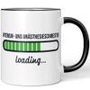 JUNIWORDS Tasse, Intensiv- und Anästhesieschwester loading, Schwarz (6201331)