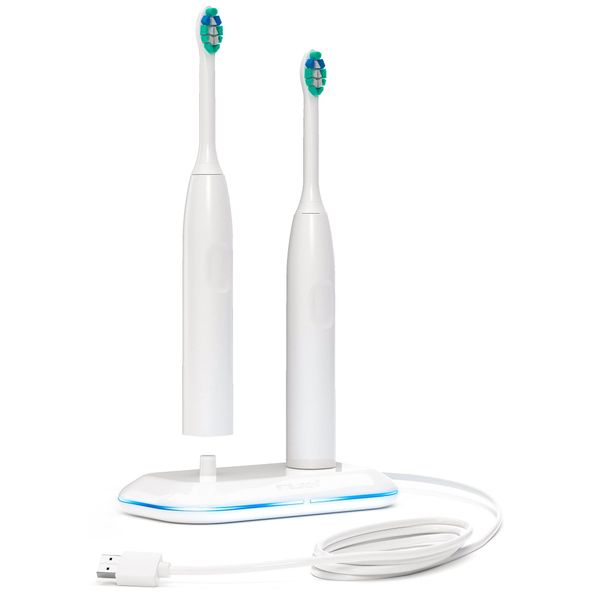 Galvanox Dual Toothbrush Charger for Philips Sonicare Electric Toothbrushes - Replacement for HX6100 Works with Protective Clean 4100, 6100, Kids models & More (Waterproof Charging Base) 2-in-1