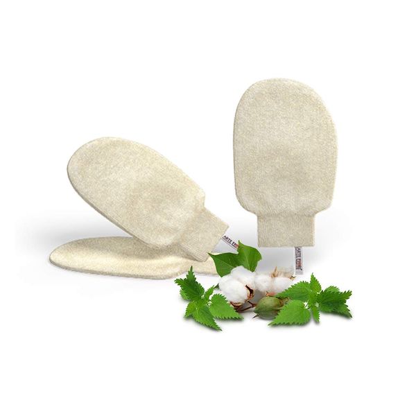3er Set Premium Mehrweg Handschuh gegen Viren & Bakterien - italienische Handarbeit (Waschbar) - 100% Natürlich für frische & aktive Haut