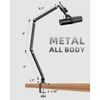 Rotatable Mic Arm with Clamp Boom Arm for Light Mics 3/8'' 5/8'' Thread