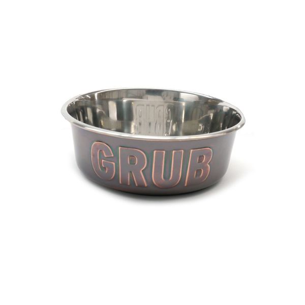 Rosewood ‘Grub’ Stainless Steel Pet Bowl for Cats & Dogs, Small