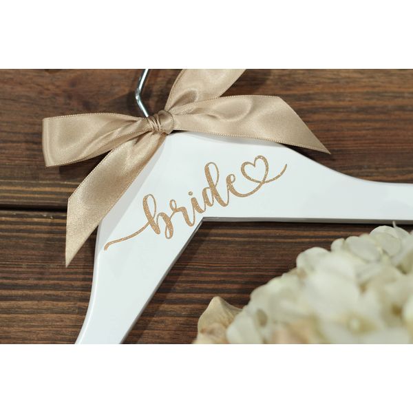 Bride Heart Wedding Hanger, Bride Heart Decal, Bridal Wedding Gift