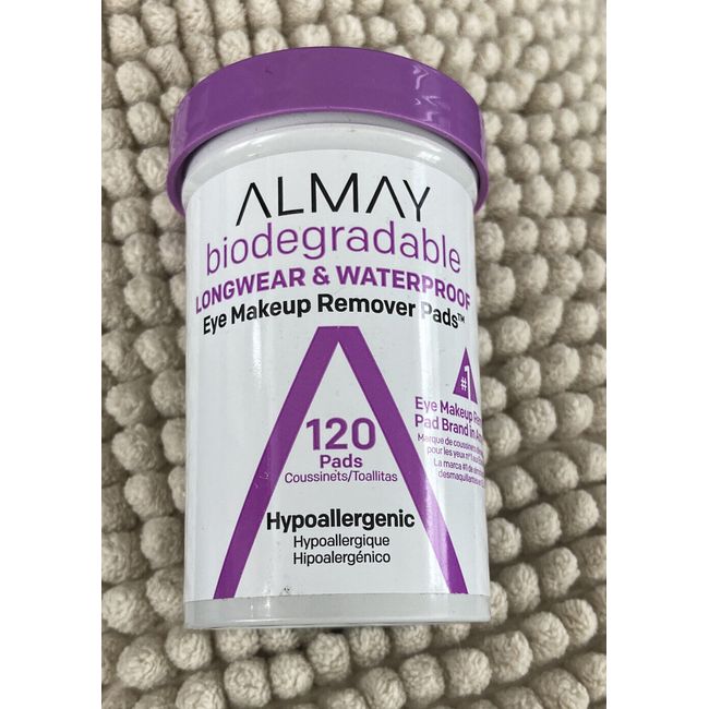 Almay Biodegradable Longwear&Waterproof Eye Makeup Remover Pads 120ct New Sealed