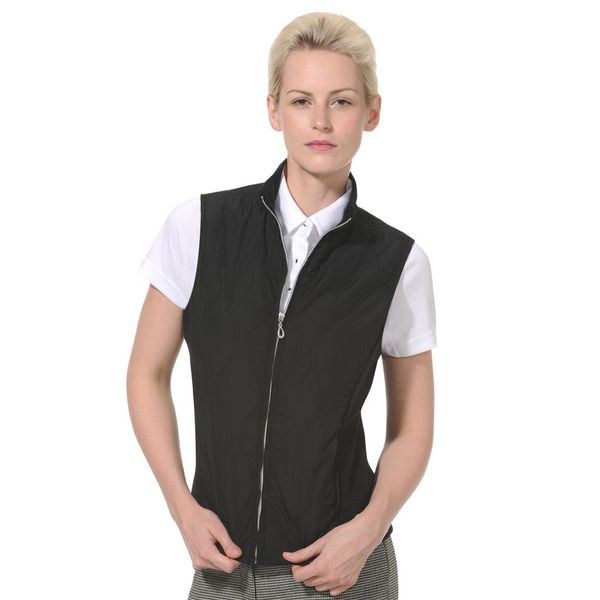 Monterey Club Women's Quilt Vest with Rib Side Panels #2710 (Black, Small)