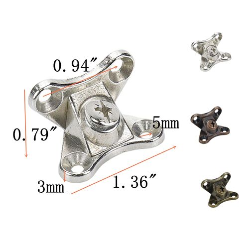 Tsnamay 10Pcs Detachable Corner Brace Zinc Alloy Butterfly Corner Code Right Angle Support Shelf Brackets,Zinc Plated Silver