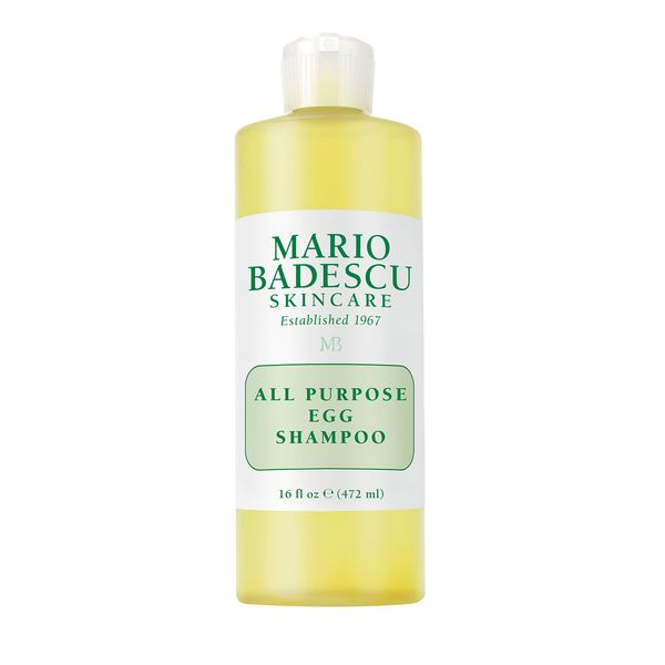 Mario Badescu All Purpose Egg Shampoo for All Hair and Skin Types | Shampoo and Body Wash that Cleanses and Nourishes |Formulated with Egg White Proteins| 16 Fl Oz